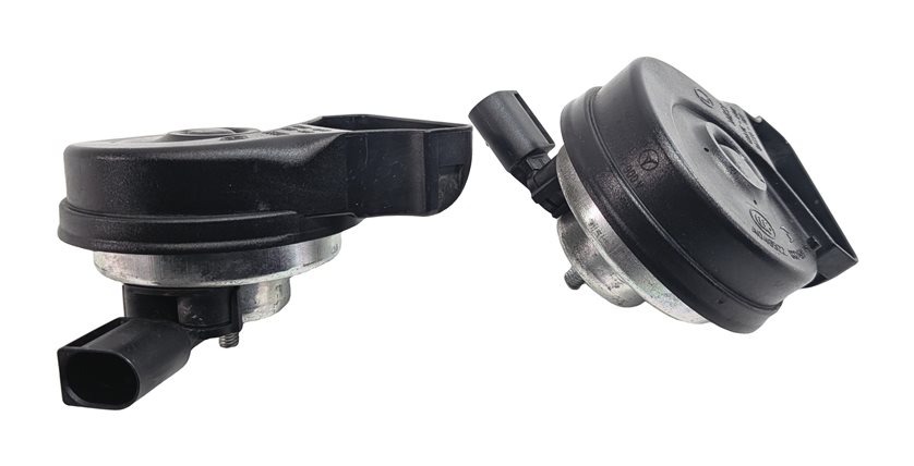 Thumbnail 4: 2013-2015 MERCEDES C350 (W204) HIGH LOW NOTE TONE ALERT SPEAKER HORN SET/2