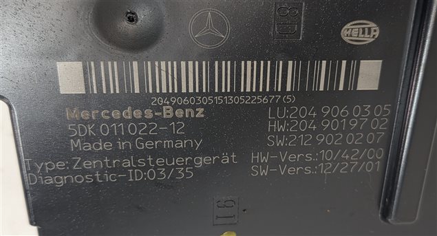 Thumbnail 9: 11-15 MERCEDES C250 C300 C350 (W204) REAR SIGNAL ACQUISITION CONTROL MODULE SAM