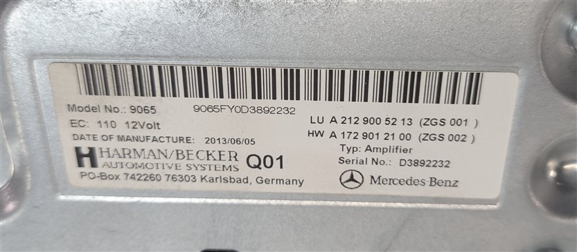 Thumbnail 7: 2012-2015 MERCEDES C E G GLK CLASS (W204 W212 X204 X463) BECKER AUDIO AMPLIFIER