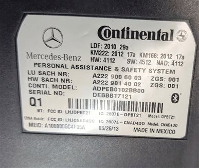 Thumbnail 7: 2014-2020 MERCEDES B C E G GL GLA GLK GLC ML CLS SLK TELEMATICS CONTROL MODULE