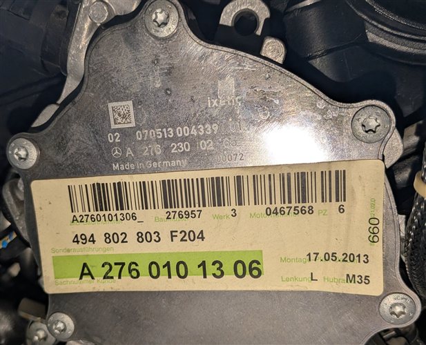 Thumbnail 14: 12-15 MERCEDES C350 (W204) 3.5L M276.957 ENGINE ASSEMBLY TESTED VIDEO (105k)