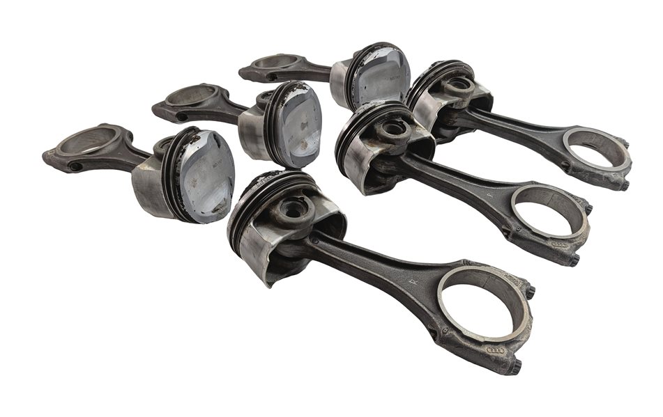 Thumbnail 1: 09-17 AUDI A6 A7 A8 Q5 Q7 S4 S6 Q5 TOUAREG 3.0L SUPERCHARGED ENGINE PISTON SET 6