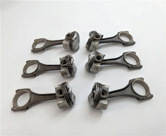 Thumbnail 3: 09-17 AUDI A6 A7 A8 Q5 Q7 S4 S6 Q5 TOUAREG 3.0L SUPERCHARGED ENGINE PISTON SET 6