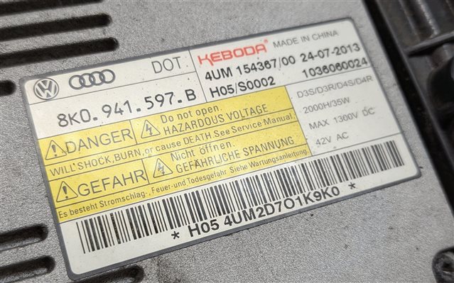 Thumbnail 9: 2013-2017 AUDI Q5 SQ5 (B8 8R) RIGHT PASSENGER XENON HID HEADLIGHT LAMP (NON AFS)