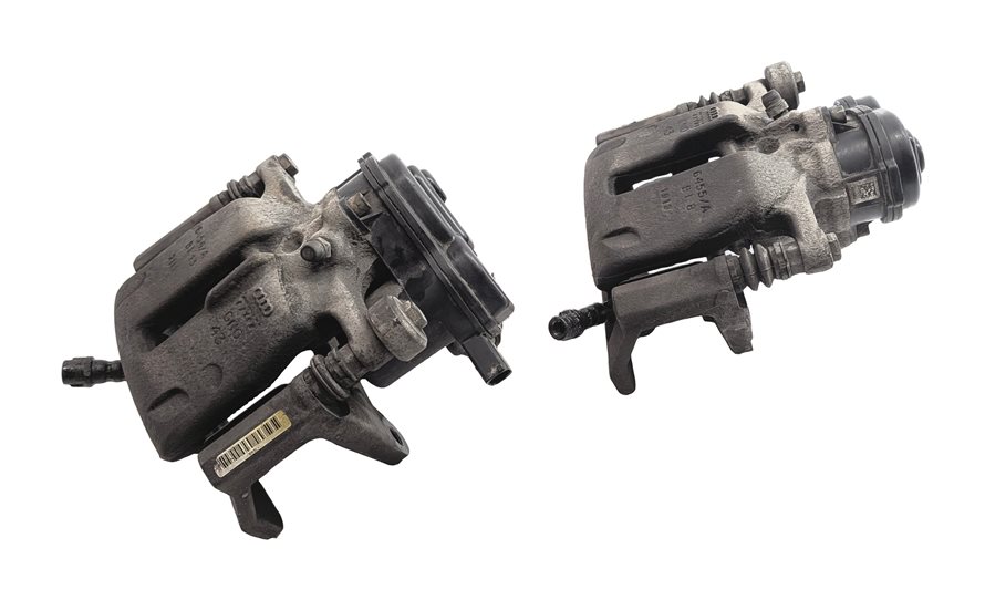 Thumbnail 3: 13-17 AUDI Q5 (B8 8R) REAR LEFT RIGHT BRAKE CALIPER ACTUATOR SET (12.99" ROTOR)