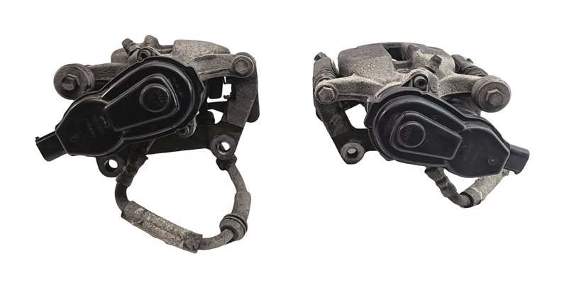 Thumbnail 4: 13-17 AUDI Q5 (B8 8R) REAR LEFT RIGHT BRAKE CALIPER ACTUATOR SET (12.99" ROTOR)