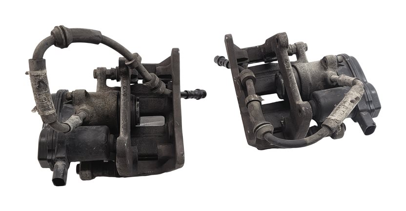 Thumbnail 5: 13-17 AUDI Q5 (B8 8R) REAR LEFT RIGHT BRAKE CALIPER ACTUATOR SET (12.99" ROTOR)