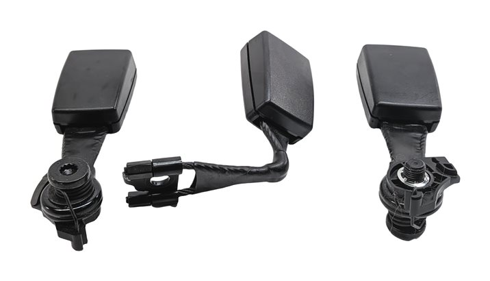 Thumbnail 4: 2014 AUDI Q5 (B8 8R) REAR LEFT CENTER RIGHT SEAT SEATBELT BUCKLE RECEIVER SET/3