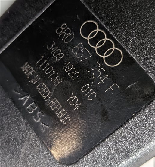 Thumbnail 6: 2014 AUDI Q5 (B8 8R) REAR LEFT CENTER RIGHT SEAT SEATBELT BUCKLE RECEIVER SET/3