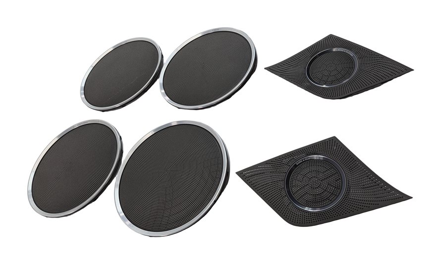 2014 AUDI Q5 (B8 8R) BANG & OLUFSEN AUDIO DOOR SPEAKER GRILLE COVER SET/6