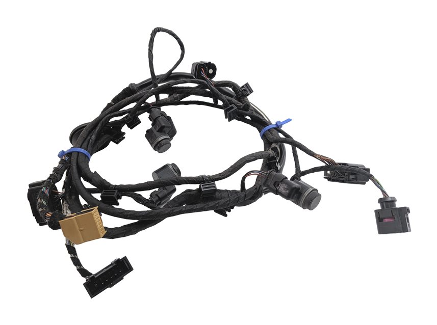 Thumbnail 3: 14 AUDI Q5 B8 8R REAR PARK ASSIST PDC DISTANCE CONTROL WIRE SENSOR SET/4 (Black)