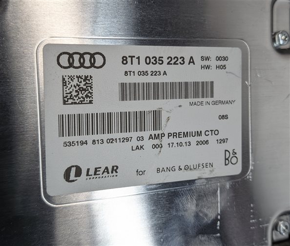 Thumbnail 6: 13-17 AUDI A4 S4 A5 S5 RS5 Q5 Q7 (B8 8K 8R 4M) BANG & OLUFSEN AUDIO AMP AMPLIFER