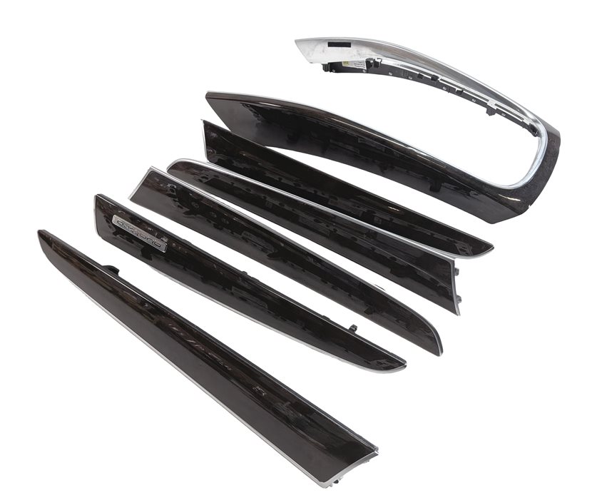 2014 AUDI Q5 (B8 8R) INTERIOR FRONT CENTER CONSOLE DASH DOOR TRIM SET/6 (Walnut)