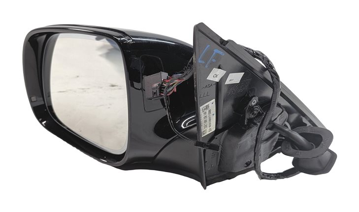 09-14 AUDI Q5 (B8 8R) LEFT PFOLD HEAT MEM AUTODIM BLIND SPOT DOOR MIRROR (Black)