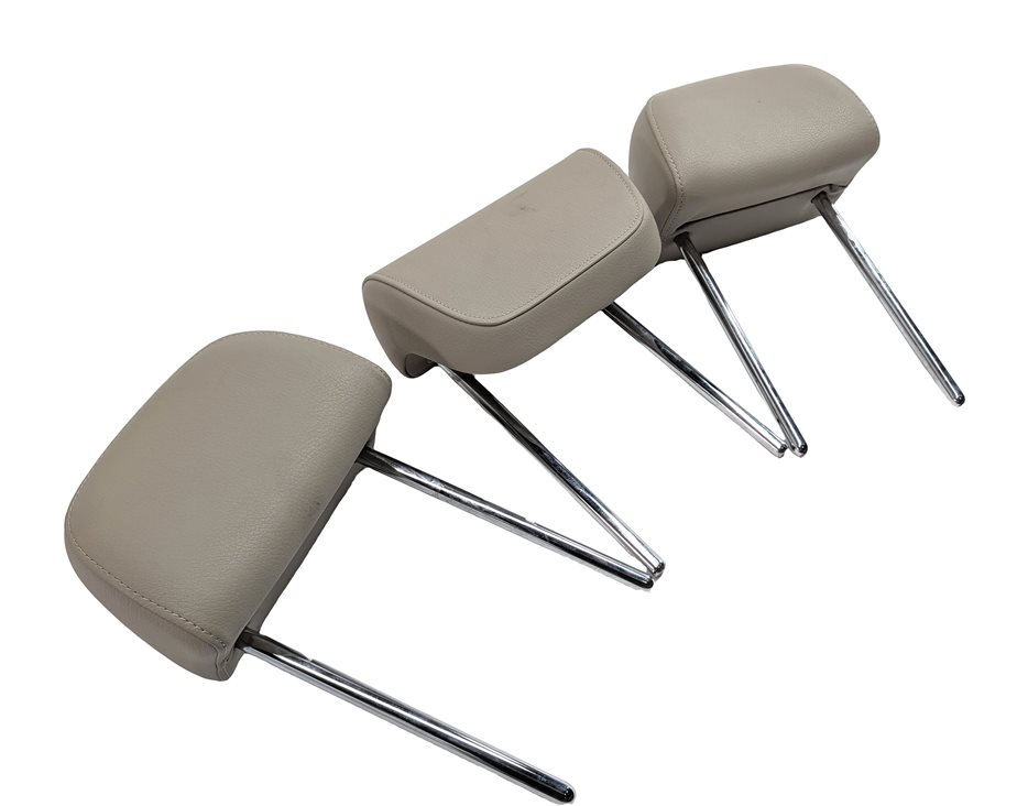 13-17 AUDI Q5 SQ5 (B8 8R) REAR LEFT CENTER RIGHT SEAT HEADREST SET/3 (Beige)