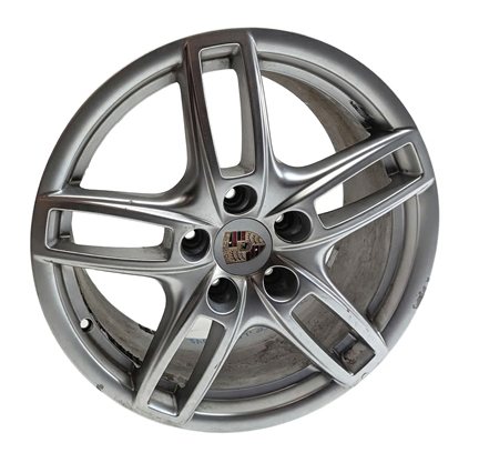 Thumbnail 2: 2011-2018 PORSCHE CAYENNE (958) 19x8.5 ALUMINUM ALLOY 5 DOUBLE SPOKE WHEEL RIM