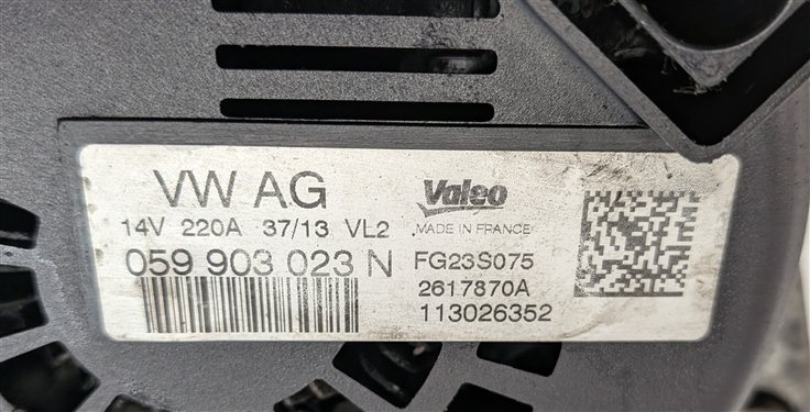 Thumbnail 6: 2013-2016 PORSCHE CAYENNE (958) 3.0L DIESEL ENGINE 220 AMP ALTERNATOR CHARGER