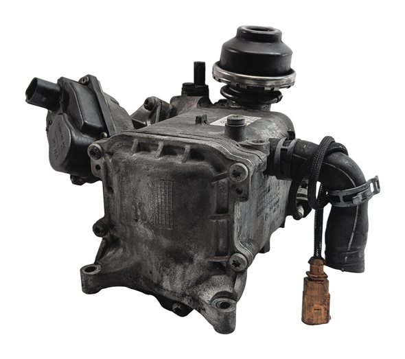 Thumbnail 2: 2013-2016 PORSCHE CAYENNE (958) 3.0L MCN.RB DIESEL ENGINE EGR COOLER w/ ACTUATOR
