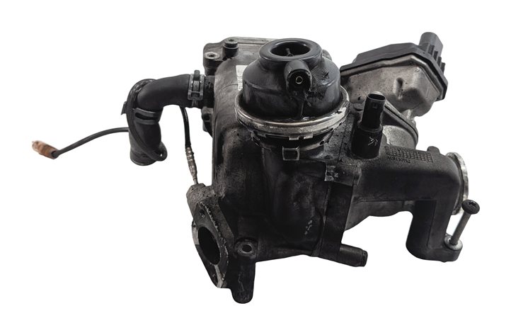 Thumbnail 4: 2013-2016 PORSCHE CAYENNE (958) 3.0L MCN.RB DIESEL ENGINE EGR COOLER w/ ACTUATOR