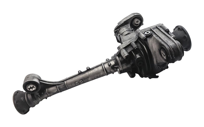11-18 PORSCHE CAYENNE (958) 3.0L FRONT DIFFERENTIAL GEAR CARRIER w/ OUTPUT SHAFT