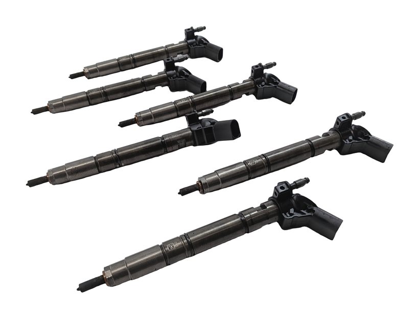 Thumbnail 1: 2013-2016 PORSCHE CAYENNE (958) 3.0L DIESEL ENGINE - FUEL INJECTOR SET-6