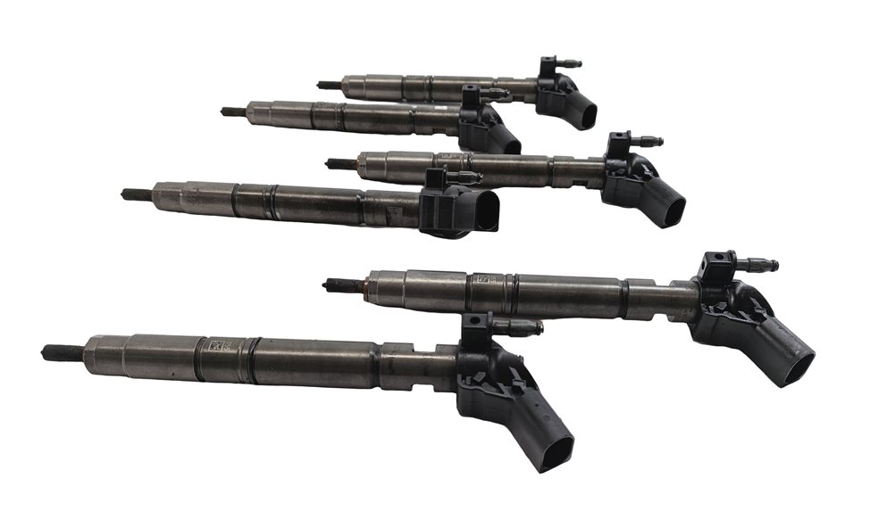 Thumbnail 2: 2013-2016 PORSCHE CAYENNE (958) 3.0L DIESEL ENGINE - FUEL INJECTOR SET-6