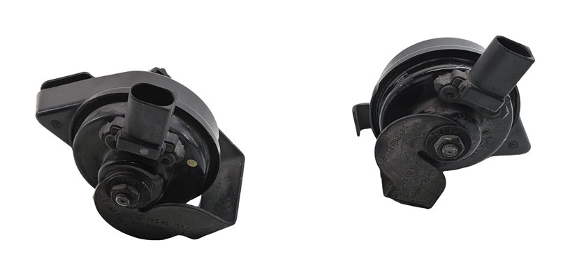 Thumbnail 4: 2011-2014 PORSCHE CAYENNE 958 HIGH & LOW TONE NOTE HORN SET/2