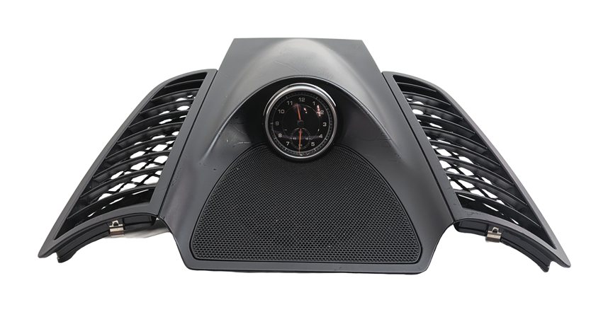 Thumbnail 3: 2014 PORSCHE CAYENNE (958) FRONT CENTER DASH SPEAKER GRILLE w/ CLOCK (Black)