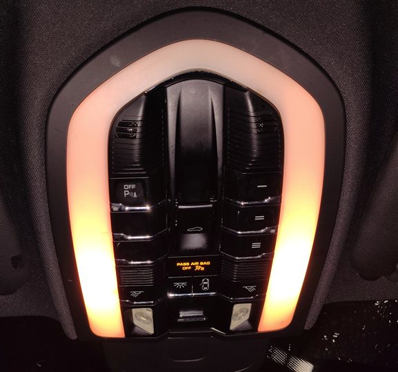 Thumbnail 2: 2014 PORSCHE CAYENNE (958) FRONT INTERIOR DOME MAP READING LIGHT LAMP