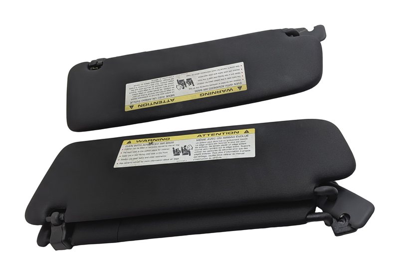 Thumbnail 2: 2011-2014 PORSCHE CAYENNE (958) FRONT LEFT & RIGHT SUNVISOR SHADE SET 2 (Black)