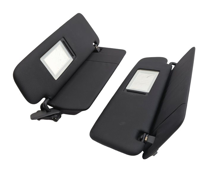 Thumbnail 3: 2011-2014 PORSCHE CAYENNE (958) FRONT LEFT & RIGHT SUNVISOR SHADE SET 2 (Black)