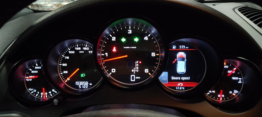 Thumbnail 2: 13-14 PORSCHE CAYENNE (958) DIESEL INSTRUMENT GAUGE CLUSTER w/COMPASS (193k)