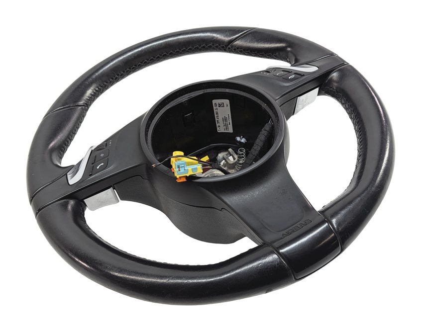 2011-2014 PORSCHE CAYENNE (958) MULTIFUNCTION LEATHER STEERING WHEEL (Black)