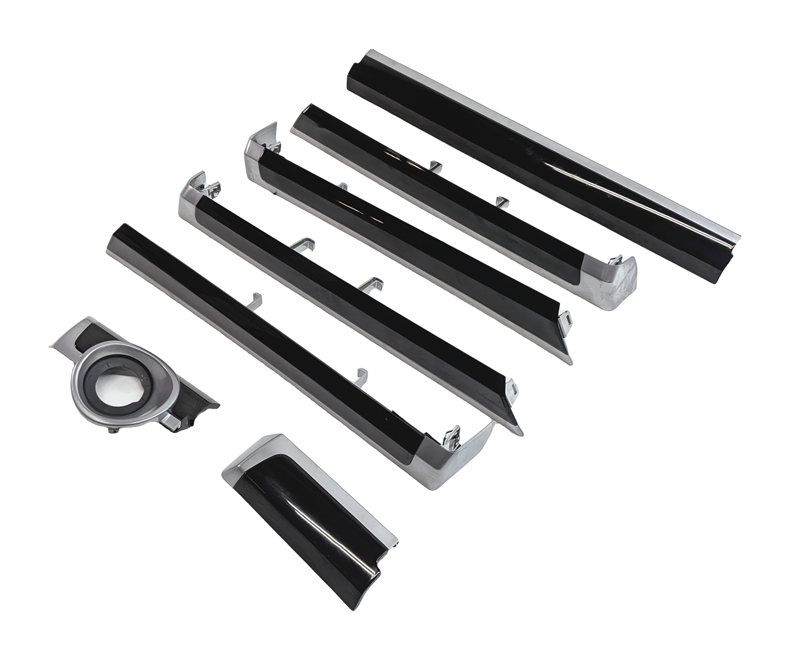 2014 PORSCHE CAYENNE (958) INTERIOR FRONT DASH DOOR TRIM SET/6 (Piano Black)