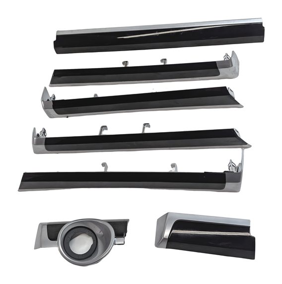 Thumbnail 2: 2014 PORSCHE CAYENNE (958) INTERIOR FRONT DASH DOOR TRIM SET/6 (Piano Black)