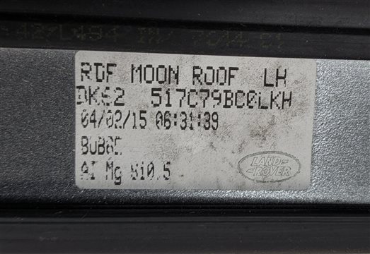 Thumbnail 6: 2015 RANGE ROVER SPORT (L494) LEFT DRIVER ROOF RAIL DRIP MOLDING TRIM (Grey)