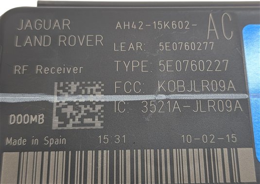 Thumbnail 5: 2015 RANGE ROVER SPORT (L494) KEYLESS ENTRY RF RADIO RECEIVER CONTROL MODULE