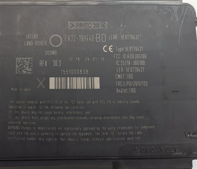 Thumbnail 6: 13-20 JAGUAR FPACE XE XF DISCOVERY RANGE ROVER SPORT EVOQUE KEYLESS ENTRY MODULE