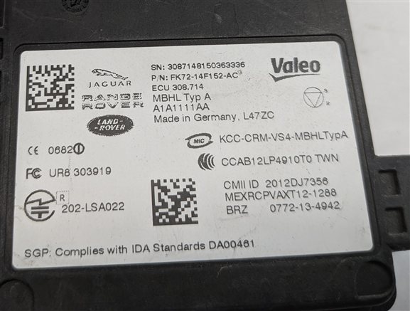 Thumbnail 6: 15-17 RANGE ROVER SPORT EVOQUE (L494 L538) REAR BLIND SPOT RADAR SENSOR MODULE