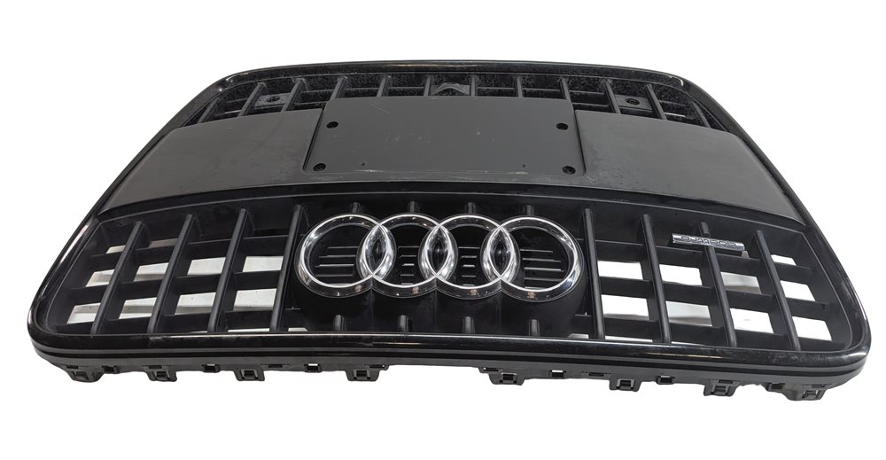Thumbnail 6: 13-15 AUDI Q7 4L FRONT CENTER PRIMARY GRILLE TRIM LOGO OPT PQX S-LINE APPEARANCE