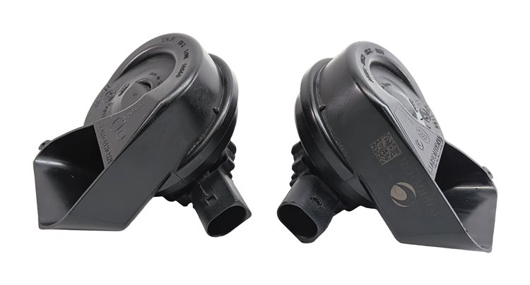 Thumbnail 3: 2007-2015 AUDI Q7 R8 (4L 4S) HIGH & LOW TONE NOTE SIGNAL SAFETY HORN SET-2