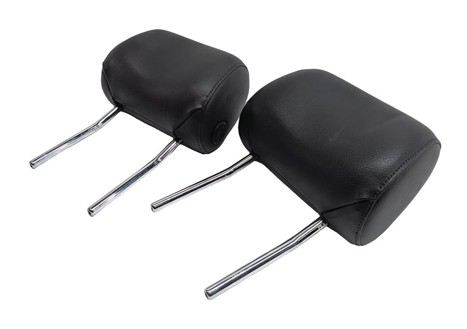 Thumbnail 1: 08-15 AUDI A3 A6 Q7 S6 (8P C7 4L) FRONT LEFT & RIGHT SEAT HEADREST SET-2 (Black)