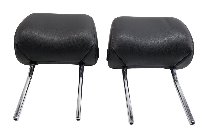 Thumbnail 2: 08-15 AUDI A3 A6 Q7 S6 (8P C7 4L) FRONT LEFT & RIGHT SEAT HEADREST SET-2 (Black)