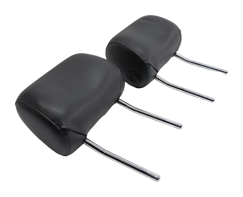 Thumbnail 3: 08-15 AUDI A3 A6 Q7 S6 (8P C7 4L) FRONT LEFT & RIGHT SEAT HEADREST SET-2 (Black)