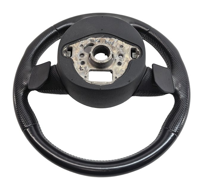 Thumbnail 5: 12-15 AUDI Q7 (4L) 3 SPOKE S-LINE STEERING WHEEL w/ SWITCHES & PADDLES (Black)