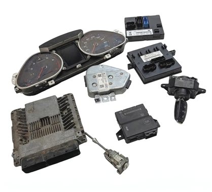 13-15 AUDI Q7 4L 3.0L SUPER (CTWA) SPEEDOMETER IMMOBILIZER CONTROL MODULE SET/10