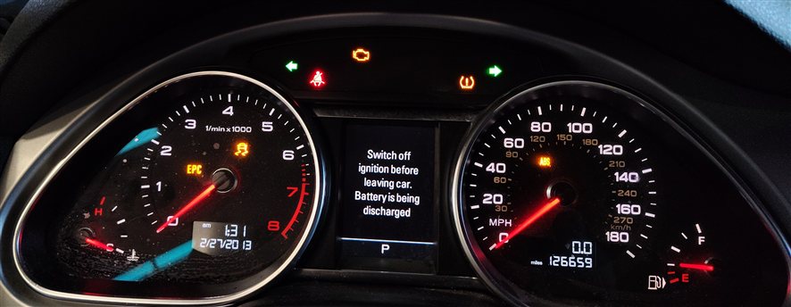 Thumbnail 2: 13-15 AUDI Q7 4L 3.0L SUPER (CTWA) SPEEDOMETER IMMOBILIZER CONTROL MODULE SET/10