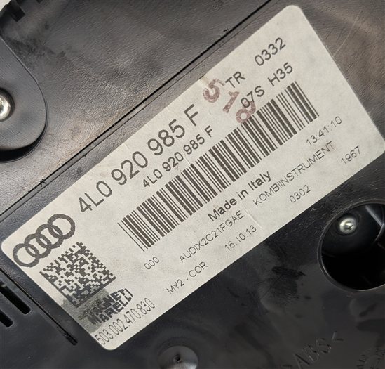 Thumbnail 27: 13-15 AUDI Q7 4L 3.0L SUPER (CTWA) SPEEDOMETER IMMOBILIZER CONTROL MODULE SET/10