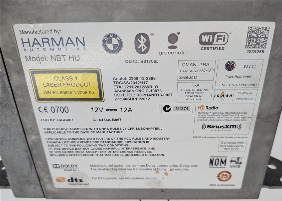 Thumbnail 7: 14-16 BMW 2 3 4 5 6 7 X3 X5 X6 (F10 F15 F22 F30 F32) AM/FM CD STEREO RECEIVER