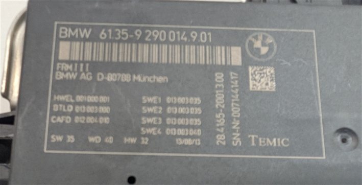 Thumbnail 7: 10-17 BMW 5 6 7 M5 X3 X4 (F06 F10 F12 F25 F26) FRM III BODY LIGHT CONTROL MODULE